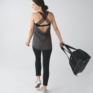 Lululemon Wild Tank (Black / Heathered Black), built in Free To Be sports bra